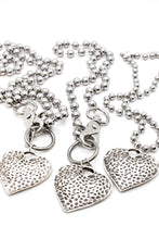Load image into Gallery viewer, Vintage Style Heart Convertible Silver Chain Necklace
