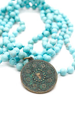 Load image into Gallery viewer, Buddha Necklace 75 - Extra Long Turquoise Buddha Necklace - One of a Kind -
