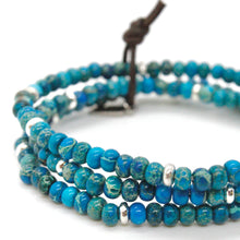 Load image into Gallery viewer, Lake Blue Jasper + Silver Bracelet Bundle
