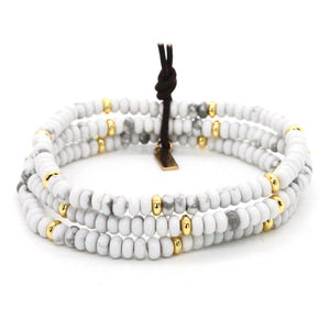 Howlite + Gold Bracelet Bundle