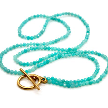 Load image into Gallery viewer, Luxury Faceted Long Amazonite Necklace or Bracelet - N9-314

