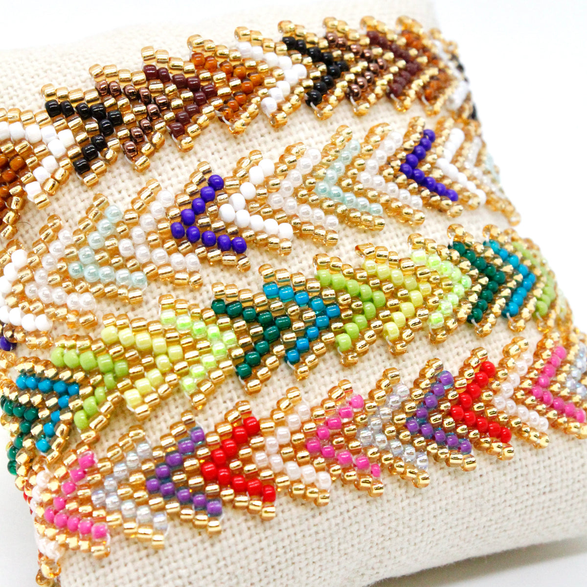 Geometrical Seed Bead Adjustable Bracelet -Seeds Collection-
