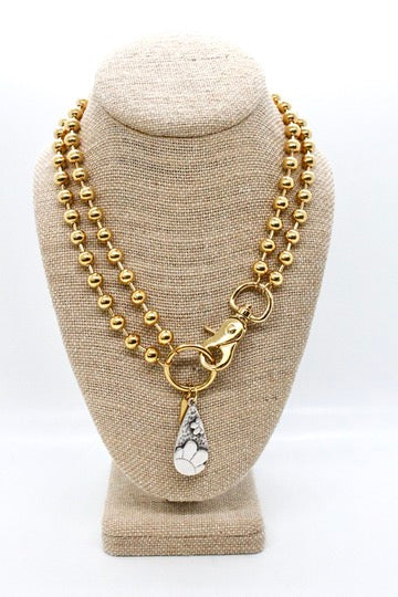 Flower Cutout Pendant Convertible Gold Chain Necklace