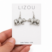 Load image into Gallery viewer, Silver Bear Earrings - E9-117S
