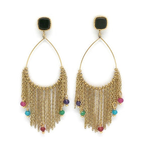 Multi Fringe Dangle Earrings - E4-319