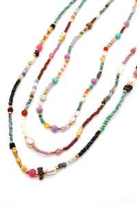 Rainbow Mix Miyuki Seed Bead Necklace -Seeds Collection-