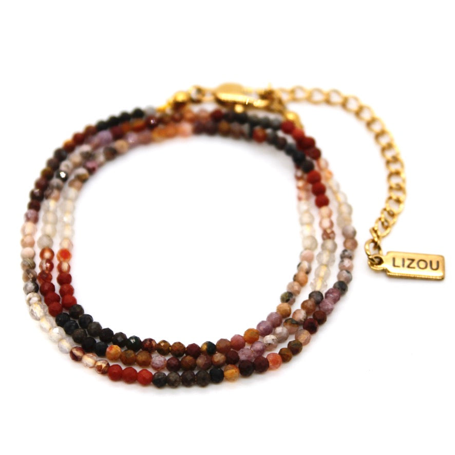 Short Gradient Stone Necklace - N9-200G10