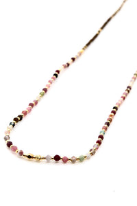 Semi Precious Stone Mix Delicate Necklace -Mini Collection- N3-132