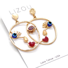 Load image into Gallery viewer, Artsy Museum Style Face Earrings - E4-351
