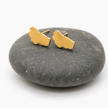 Load image into Gallery viewer, Delicate Small Gold Lake Tahoe Stud Earrings E9-200SG
