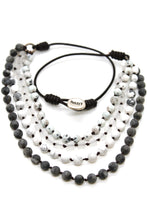 Load image into Gallery viewer, Semi Precious Stone Multi Strand Short Necklace - NLS-M35
