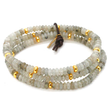 Load image into Gallery viewer, Labradorite + Gold Bracelet Bundle
