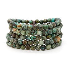 Load image into Gallery viewer, Luxury Faceted African Turquoise Stack Bracelet
