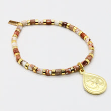 Load image into Gallery viewer, Stone and Gold Buddha Bracelet -Buddha Collection-

