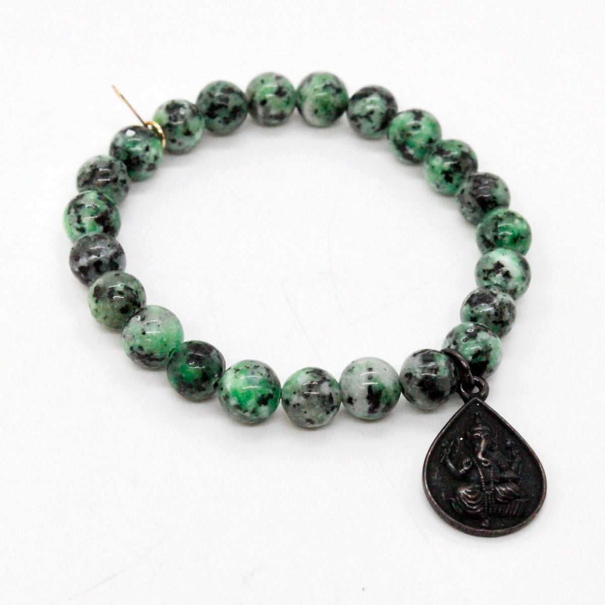 African Turquoise Stretch Buddha Bracelet -Buddha Collection-