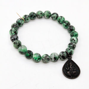 African Turquoise Stretch Buddha Bracelet -Buddha Collection-