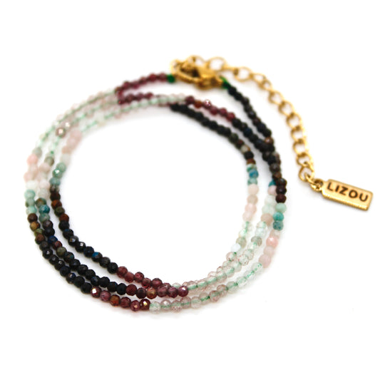 Short Gradient Stone Necklace - N9-200G14