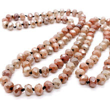 Load image into Gallery viewer, Hand-Knotted Long Peach Agate Bead Necklace - NL-PA
