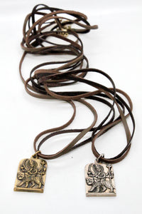 Buddha Charm on Leather -Buddha Collection-