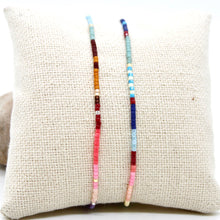 Load image into Gallery viewer, Bundle of Two Colorful Seed Bead Bracelets - B8-037
