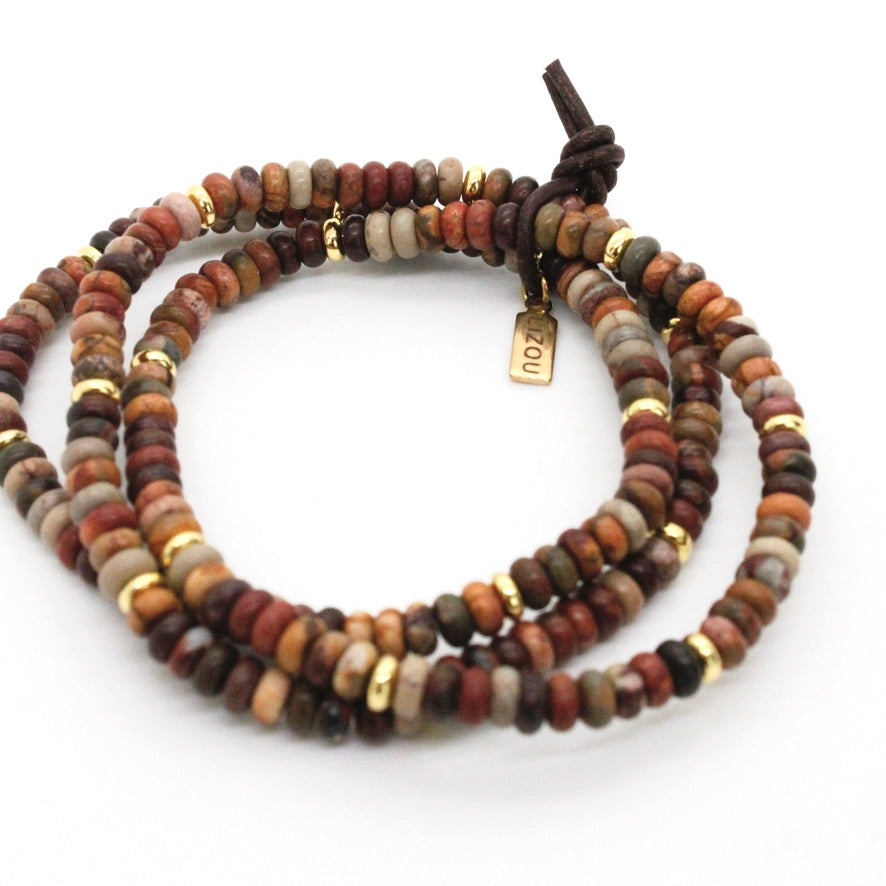 Picasso Jasper + Gold Bracelet Bundle