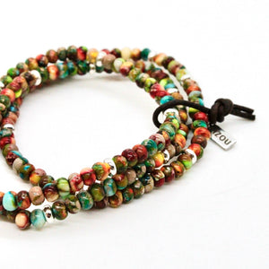 Rainbow Jasper 2 + Silver Bracelet Bundle