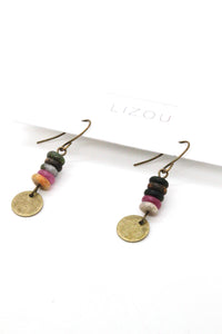 Vintage Gold and Stones Earrings - E9-089