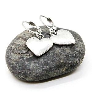 Silver Heart Small Earrings