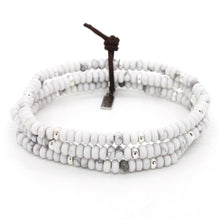 Load image into Gallery viewer, Howlite + Silver Bracelet Bundle
