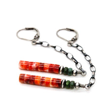 Load image into Gallery viewer, Navajo American Indian Sterling Chain Dangle Earrings
