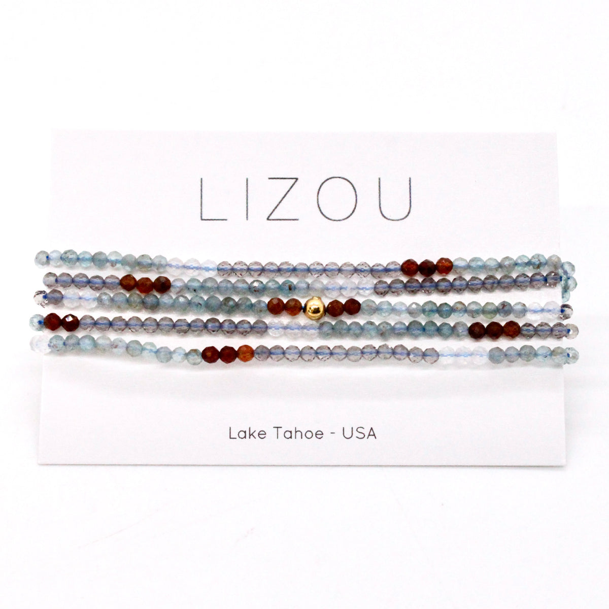Delicate Faceted Mini Semi Precious Stone Mix Beaded Necklace - N9-002