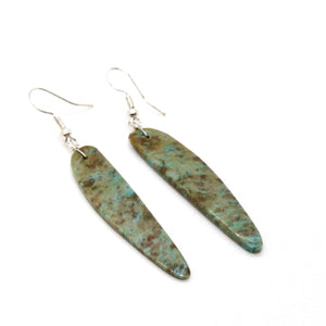 Navajo American Indian Simple Turquoise Stone Earrings