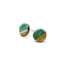 Load image into Gallery viewer, Genuine American Indian Turquoise Navajo Stud Earrings
