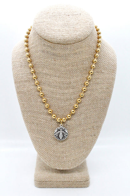 Bee Pendant Convertible Gold Chain Necklace