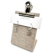 Load image into Gallery viewer, Peace Sign Small Earrings - E9-017

