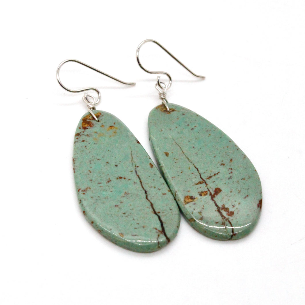 Turquoise Stone Navajo American Indian Earrings