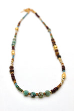 Load image into Gallery viewer, African Turquoise Earth Tone Mix Necklace -French Flair Collection-
