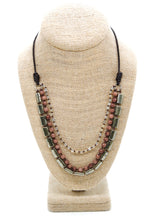 Load image into Gallery viewer, Semi Precious Stone Multi Strand Short Necklace - N4-017
