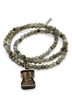 Load image into Gallery viewer, Labradorite Stretch Necklace with Small Buddha -Buddha Collection-
