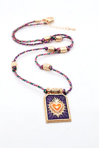 Summer Enamel Cord Necklace - N3-155