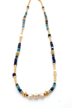 Load image into Gallery viewer, Lapis and Freshwater Pearl Necklace -French Flair Collection-
