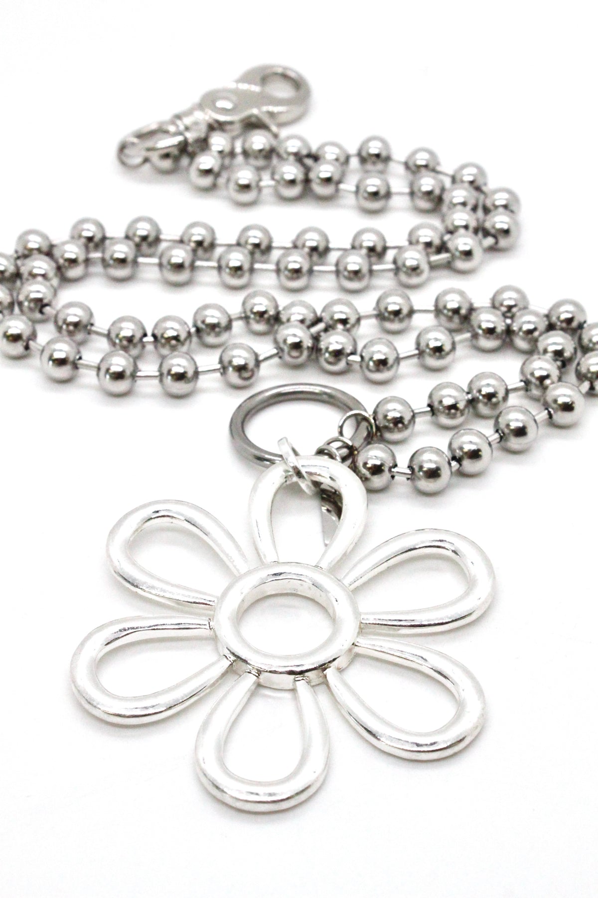 Summer Daisy Pendant Convertible Silver Chain Necklace