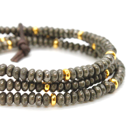 Pyrite + Gold Bracelet Bundle