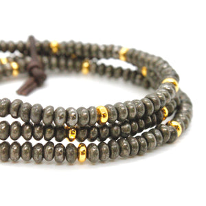 Pyrite + Gold Bracelet Bundle