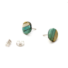 Load image into Gallery viewer, Genuine American Indian Turquoise Navajo Stud Earrings
