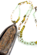 Load image into Gallery viewer, Buddha Necklace 22 - Semi Precious Stone Buddha Charm - One of a Kind -
