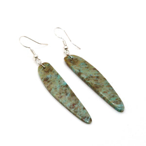 Navajo American Indian Simple Turquoise Stone Earrings