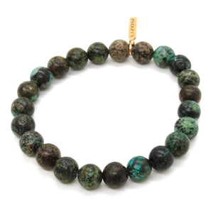 African Turquoise 8mm Stretch Bracelet -Stone Collection-