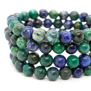 Azuite Jasper 8mm Stretch Bracelet -Stone Collection-