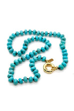 Load image into Gallery viewer, Hand-Knotted Short Turquoise Beaded Necklace - NLS-TQ
